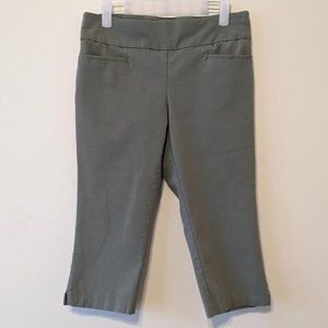 Christopher & Banks Signature Slimming Capri Pants Olive Size 10 Petite